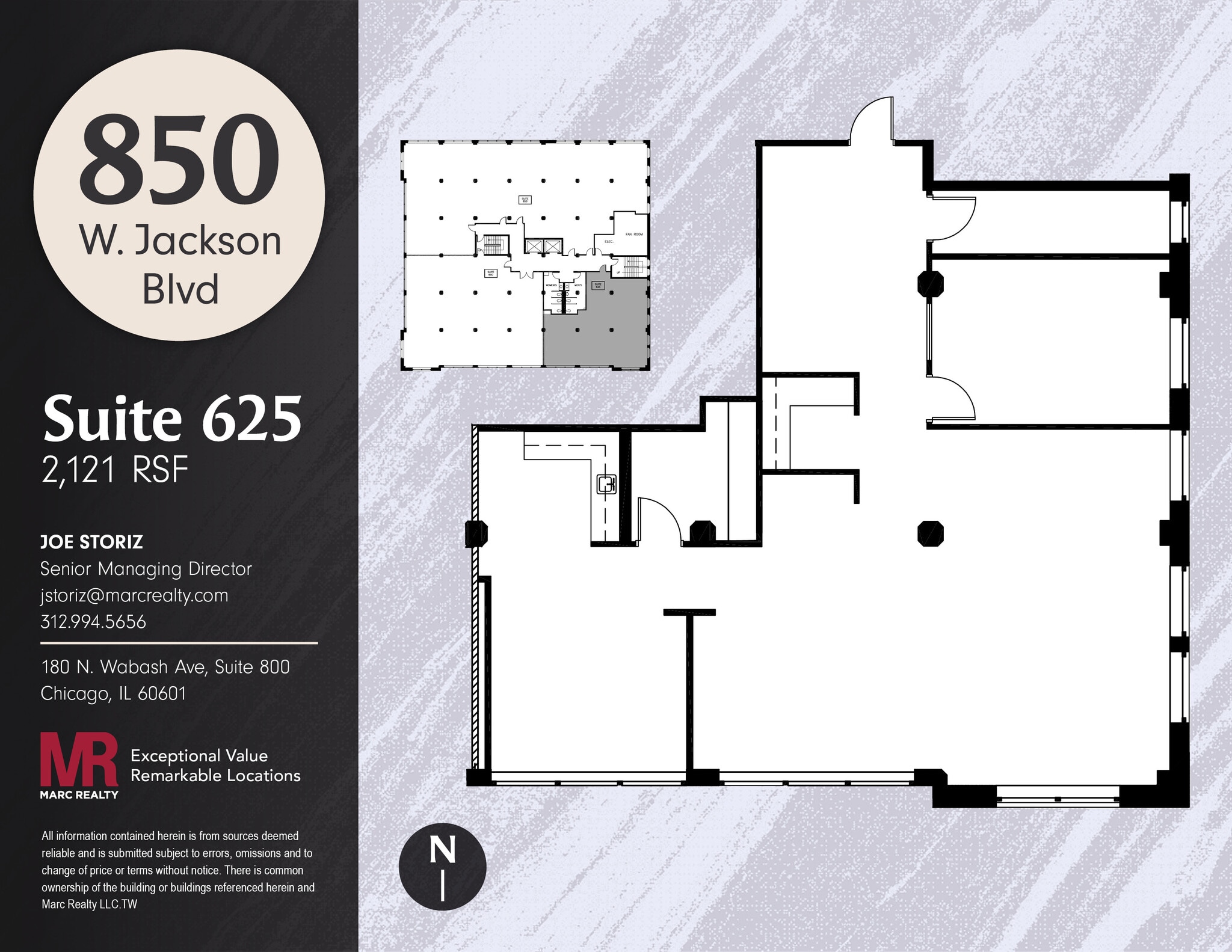 850 W Jackson Blvd, Chicago, IL à louer Plan d’étage– Image 1 sur 9