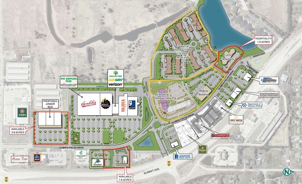 1295-1299 Olympia Fields Dr, Oconomowoc, WI à louer - Plan de site – Image 2 sur 2