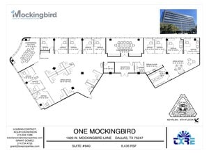 1420 W Mockingbird Ln, Dallas, TX à louer Plan d’étage– Image 1 sur 1