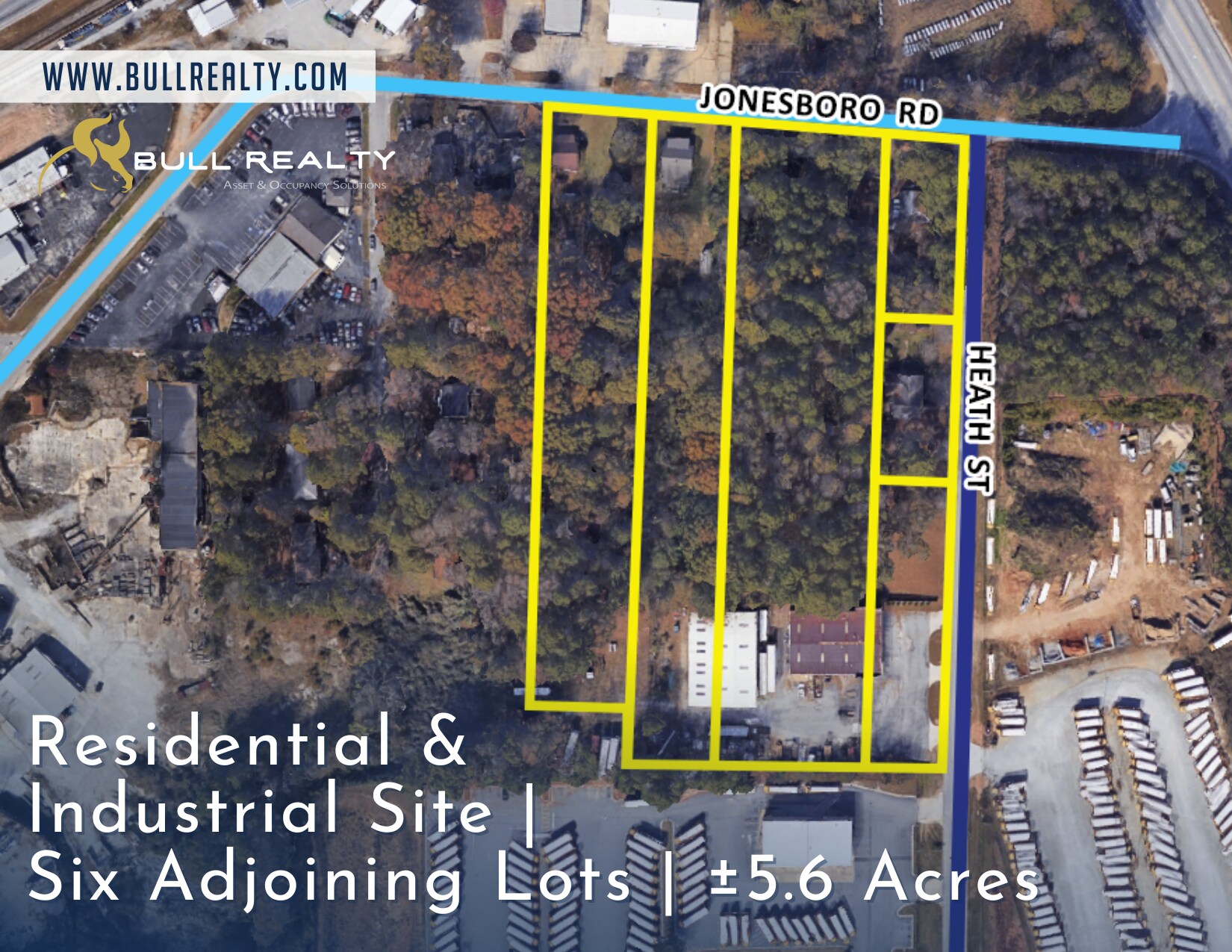 Six Adjoining Sites on Jonesboro & Heath St rd, Fairburn, GA à vendre Photo principale– Image 1 sur 11