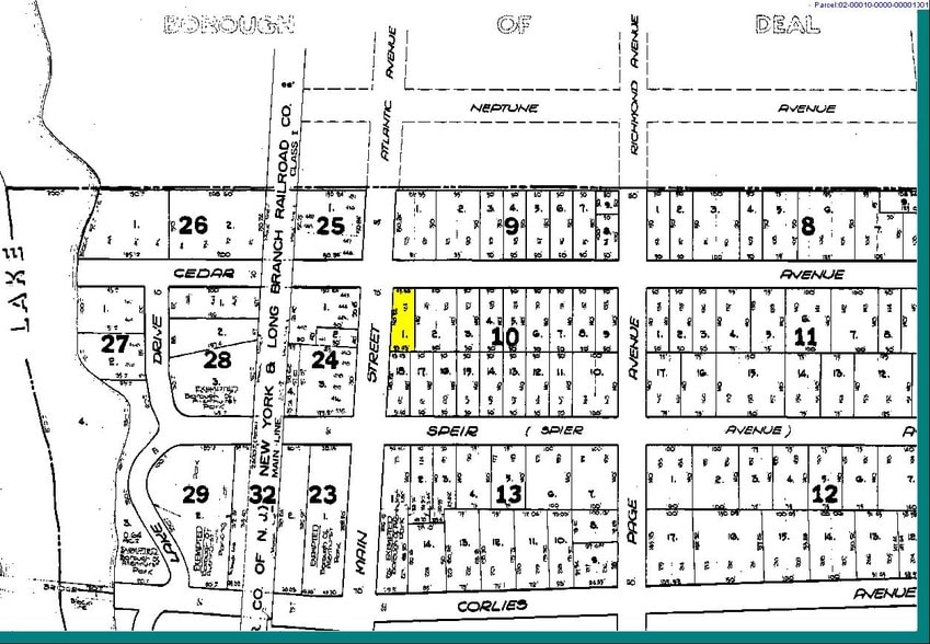 100-108 Main St, Allenhurst, NJ à louer - Plan cadastral – Image 2 sur 2