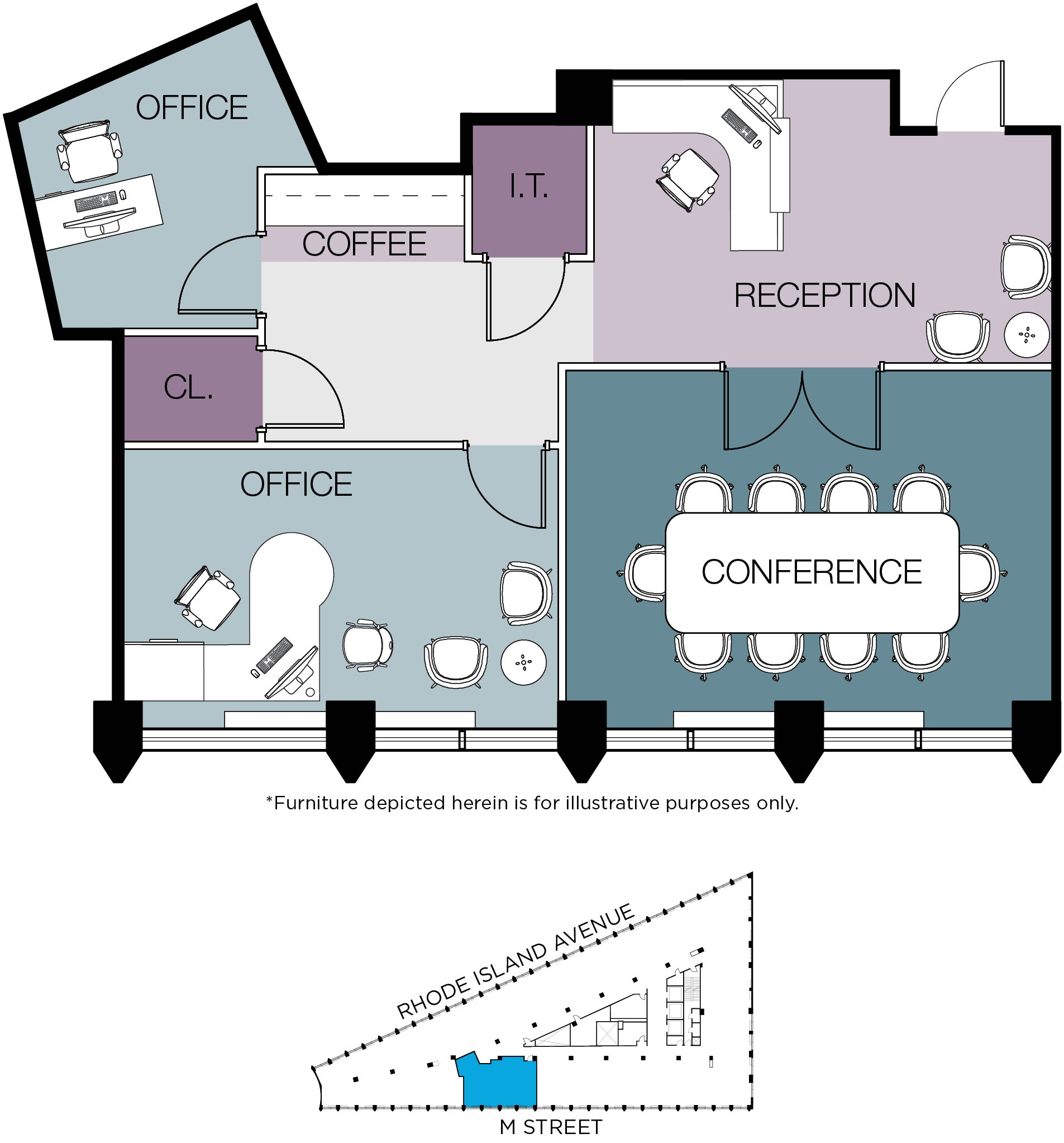 1730 Rhode Island Ave NW, Washington, DC à louer Plan d’étage– Image 1 sur 1
