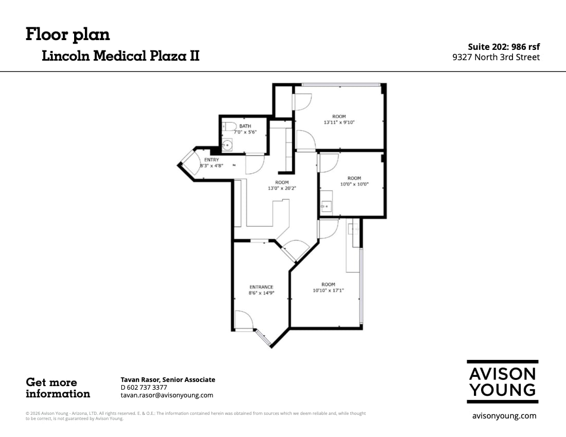 9327 N 3rd St, Phoenix, AZ à louer Plan d’étage– Image 1 sur 1