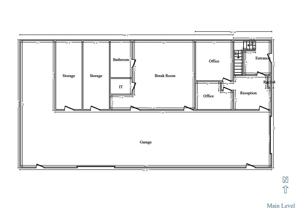702A Pulaski Hwy, Joppa, MD à louer Plan d’étage– Image 1 sur 2