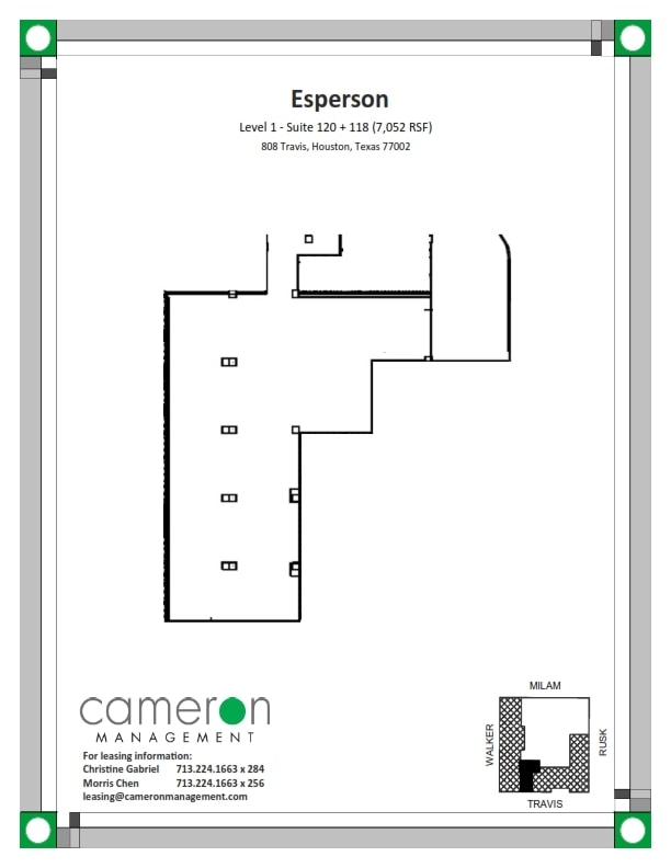 808 Travis St, Houston, TX à louer Plan d’étage– Image 1 sur 1