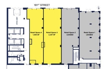 500 W 181st, New York, NY à louer Plan d’étage– Image 1 sur 1