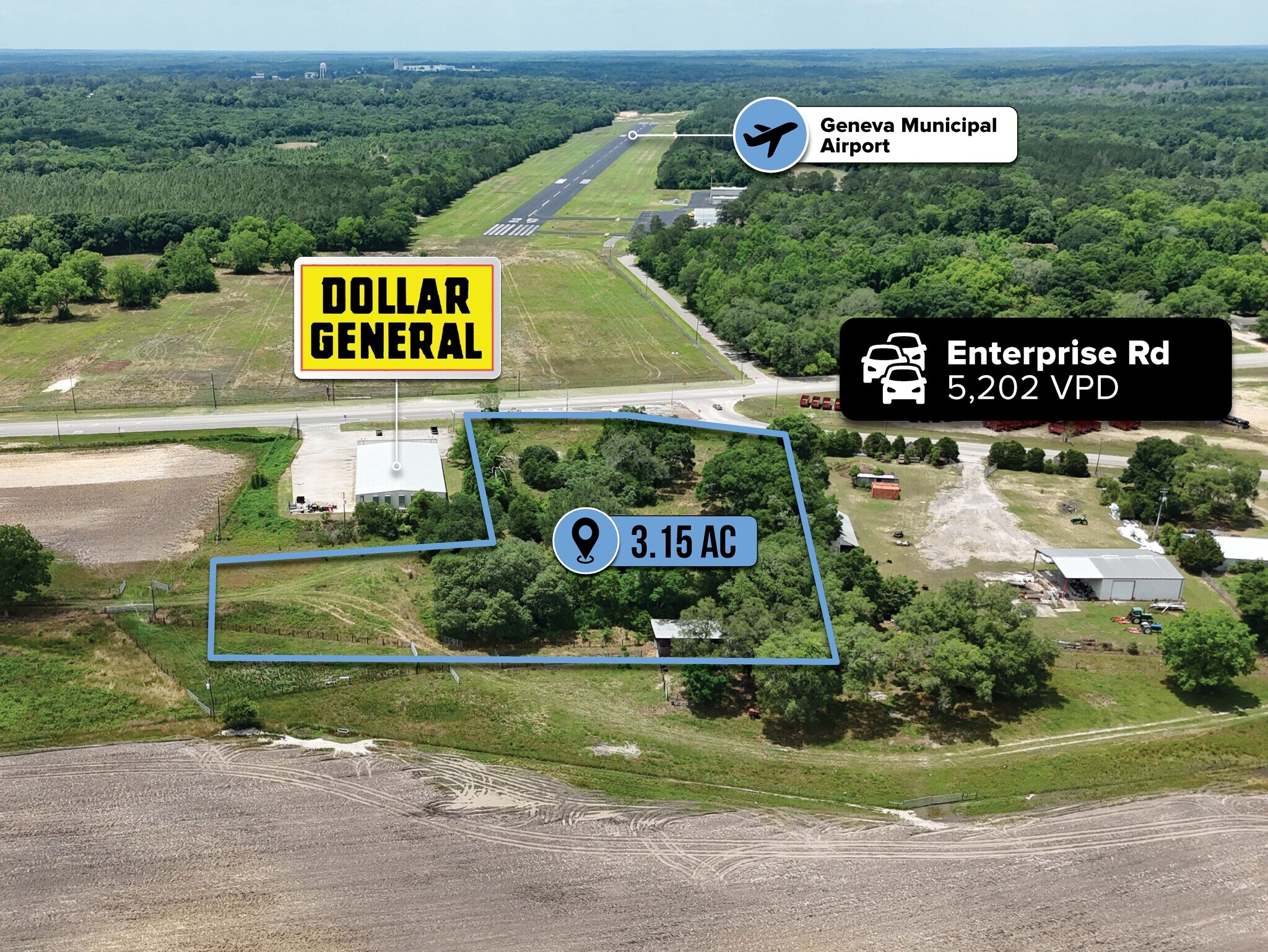 adj. to 715 Enterprise Road, Geneva, AL à vendre Photo de l’immeuble– Image 1 sur 9