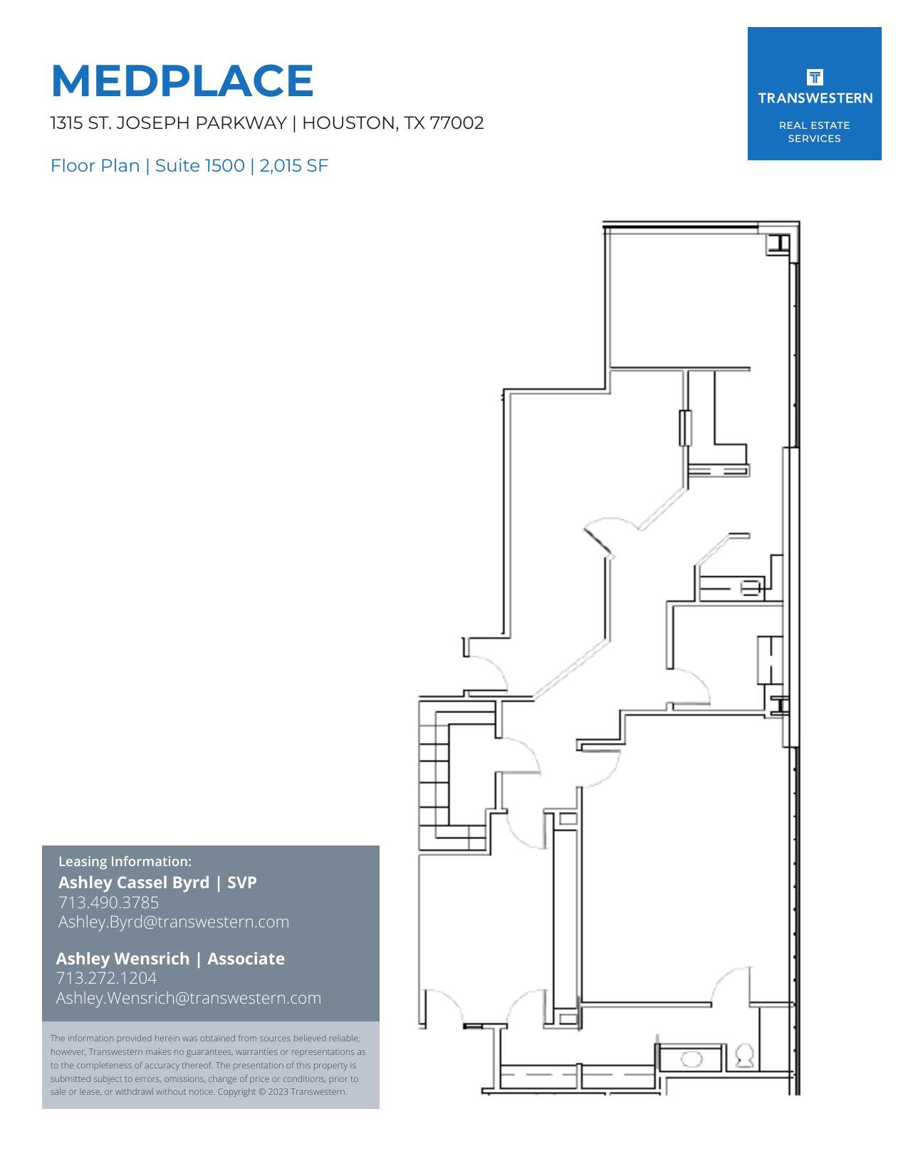 1315 St Joseph Pky, Houston, TX à louer Plan d’étage– Image 1 sur 1