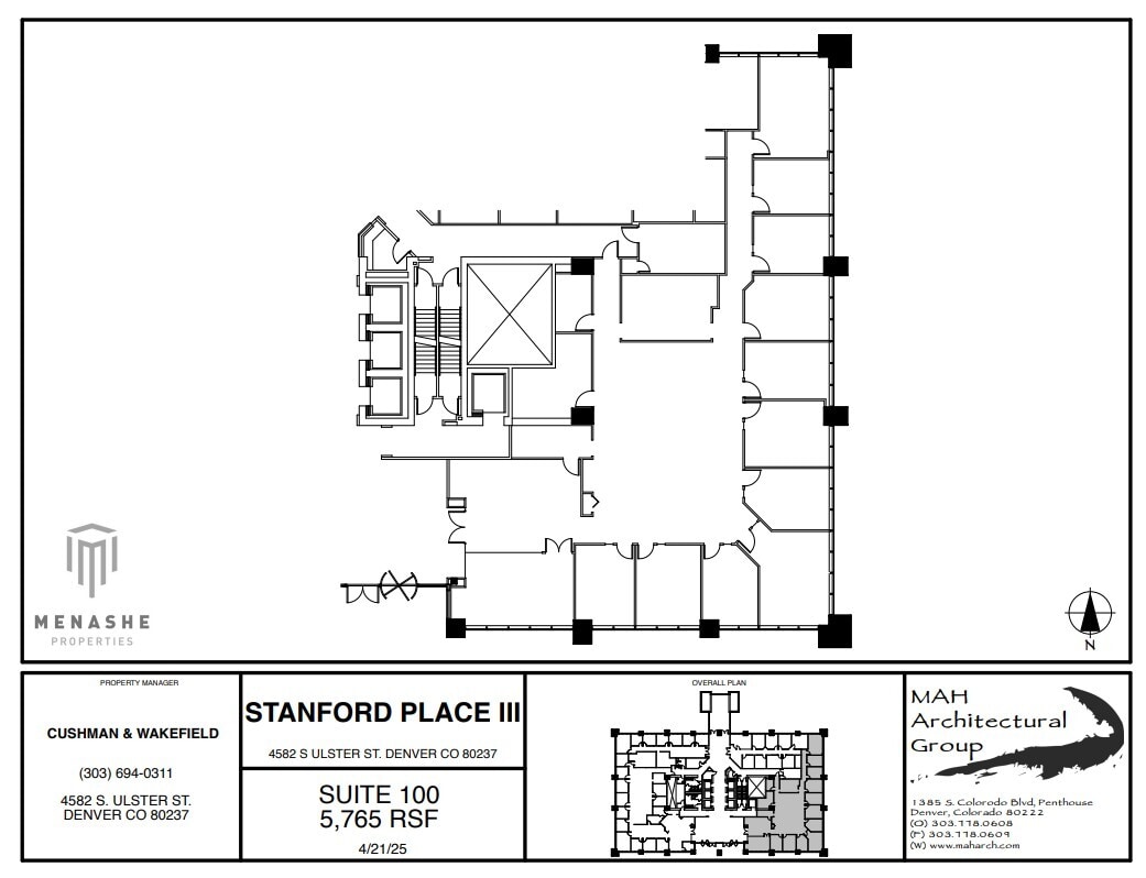 4582 S Ulster St, Denver, CO à louer Plan d’étage– Image 1 sur 1