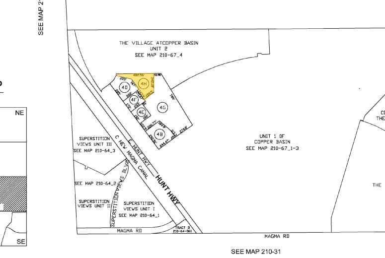 2474-2500 E Hunt Hwy, Queen Creek, AZ à louer - Plan cadastral – Image 2 sur 6