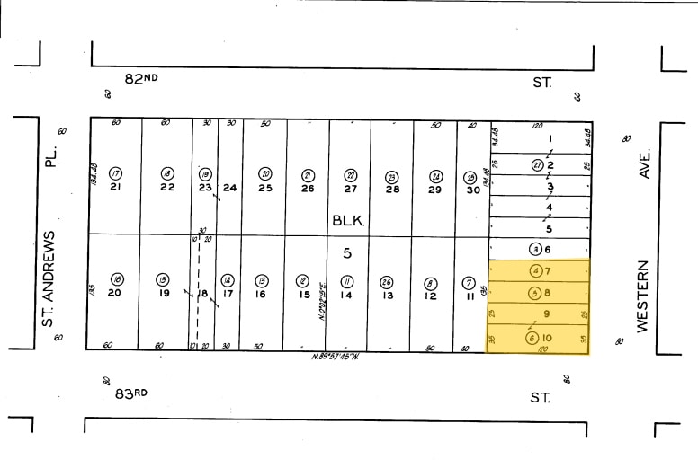 8217-8227 S Western Ave, Los Angeles, CA à louer - Plan cadastral – Image 2 sur 15