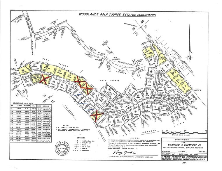 34 Lots Woodland Estates Subdivision, Cochran, GA à vendre - Plan de site – Image 3 sur 3