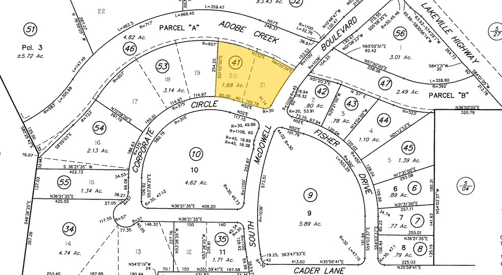 1600-1622 Corporate Cir, Petaluma, CA à louer - Plan cadastral – Image 2 sur 10
