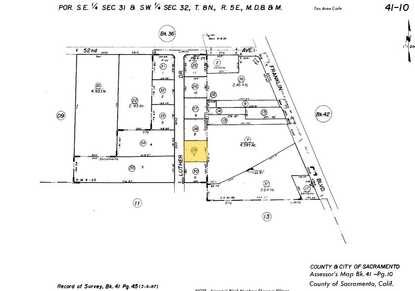 6925 Luther Dr, Sacramento, CA à vendre - Plan cadastral – Image 3 sur 8