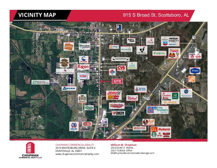 915 S Broad St, Scottsboro, AL à vendre - Aérien – Image 2 sur 13