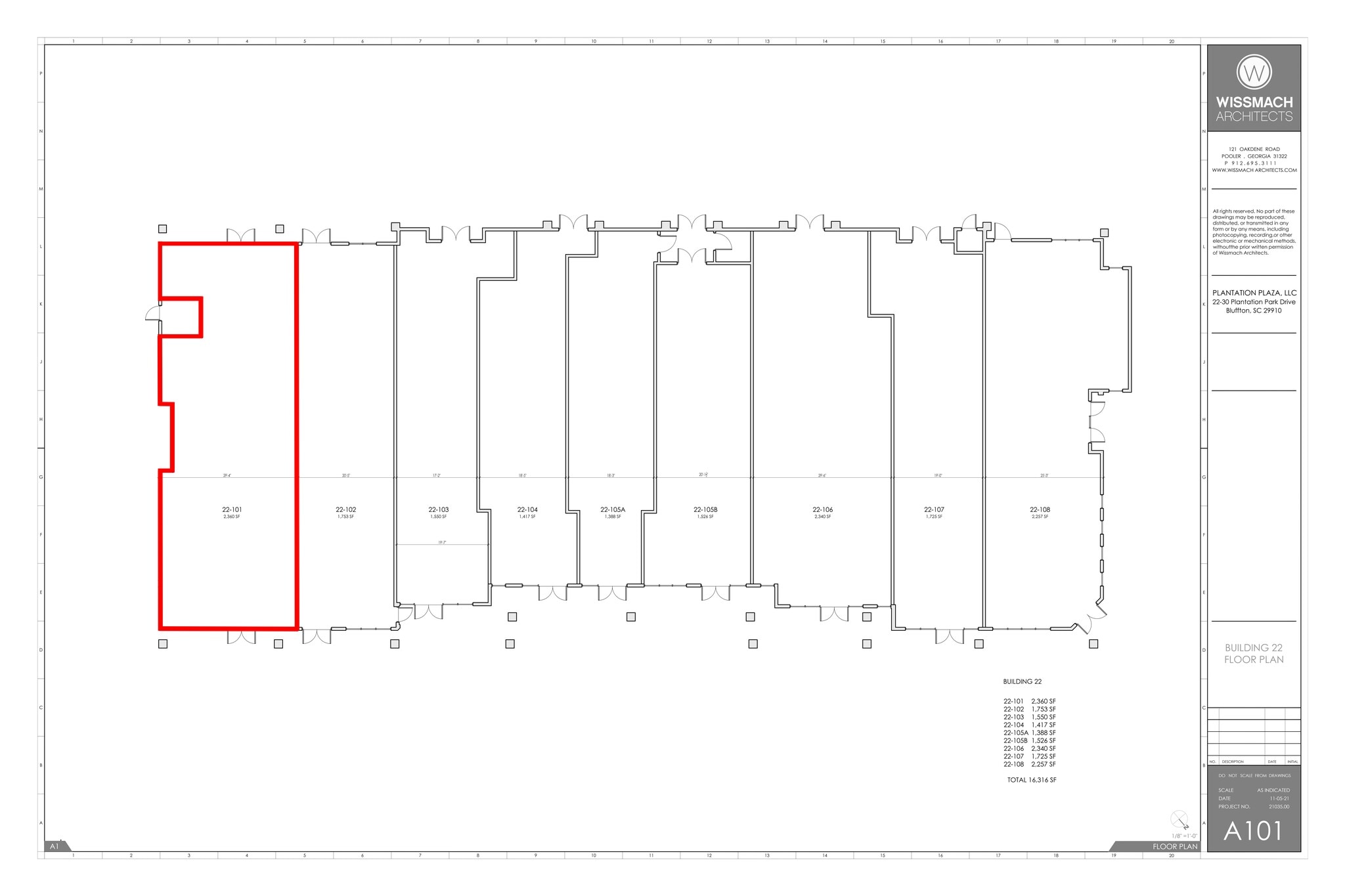 22-30 Plantation Park Dr, Bluffton, SC à louer Plan de site– Image 1 sur 1