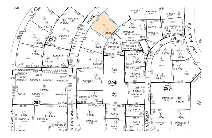 2002 N Gateway Blvd, Fresno, CA à vendre - Plan cadastral – Image 3 sur 4