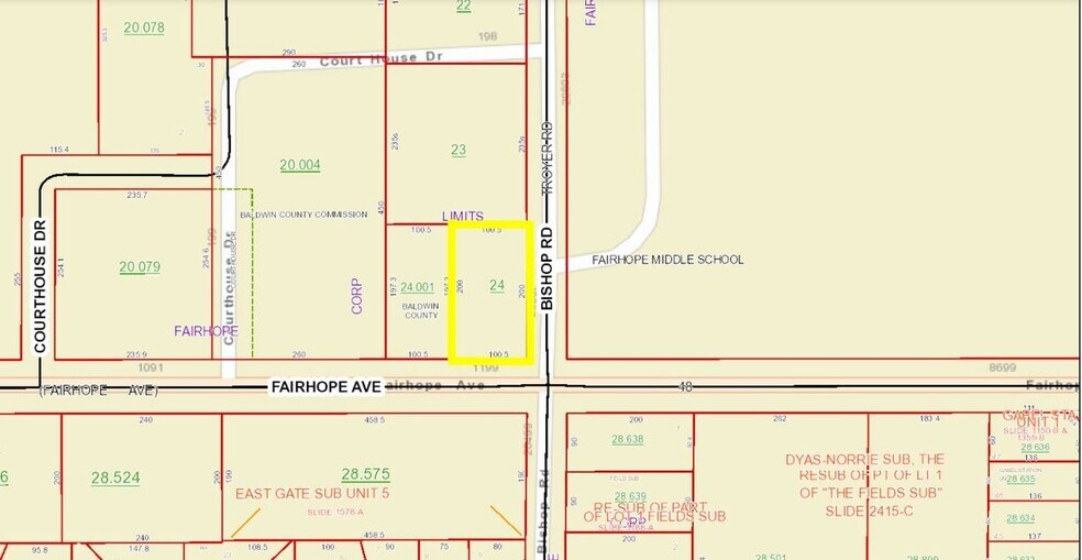 8477 Fairhope Ave, Fairhope, AL à vendre - Plan cadastral – Image 3 sur 3