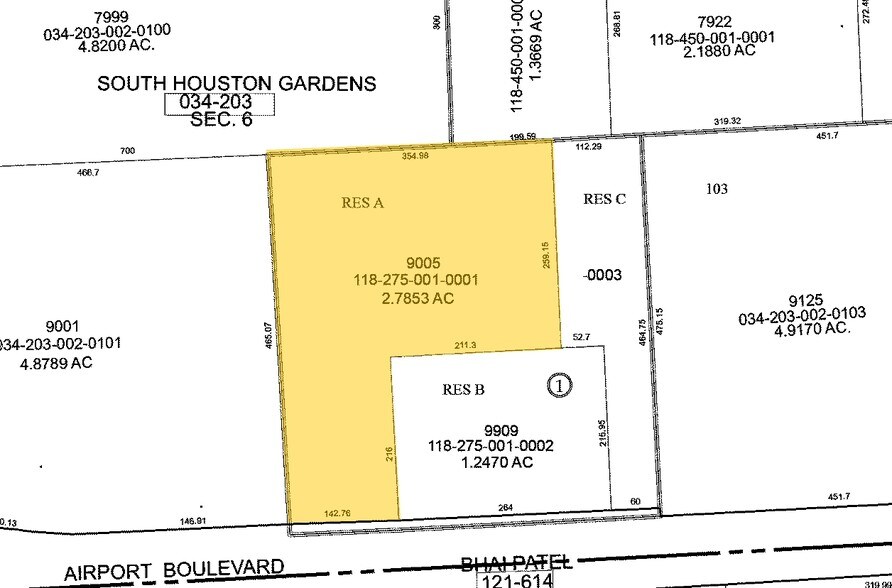 9005 Airport Blvd, Houston, TX à vendre - Plan cadastral – Image 2 sur 4