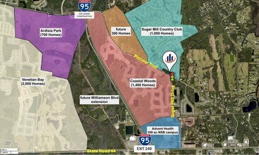 NWC Pioneer Tr & Sugar Mill Dr, New Smyrna Beach, FL - VUE AÉRIENNE vue de carte