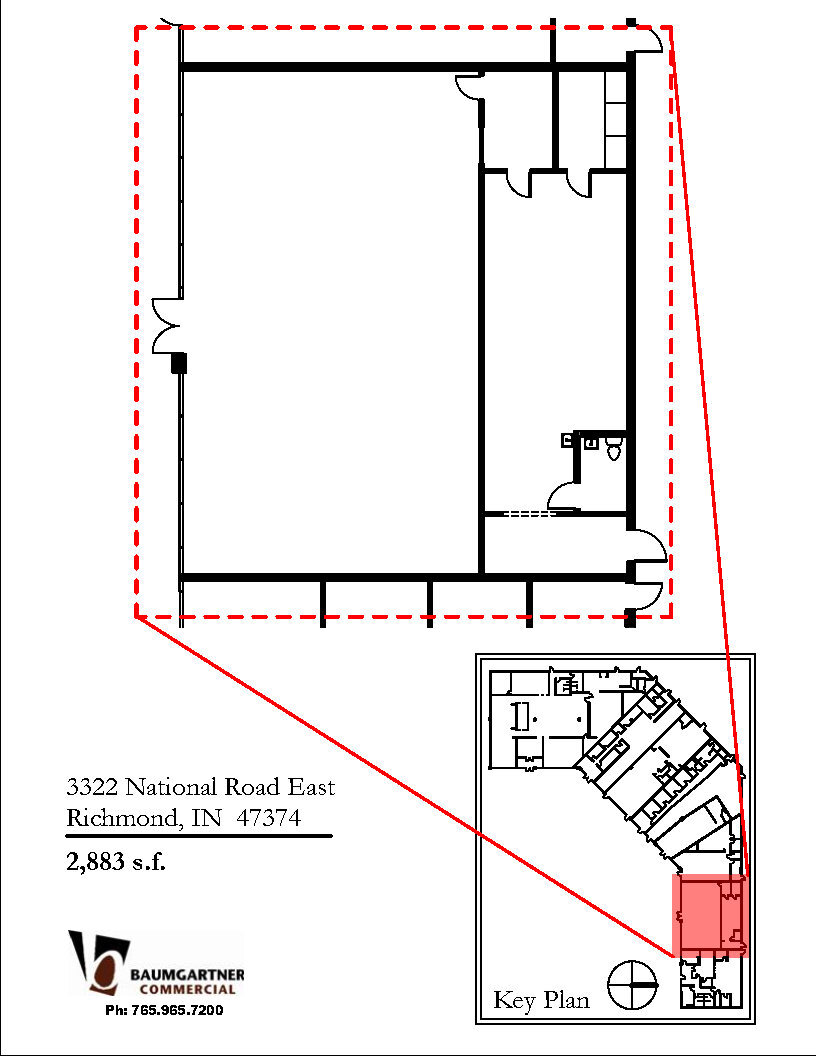 3300-3326 E Main St, Richmond, IN à louer Plan d’étage– Image 1 sur 1