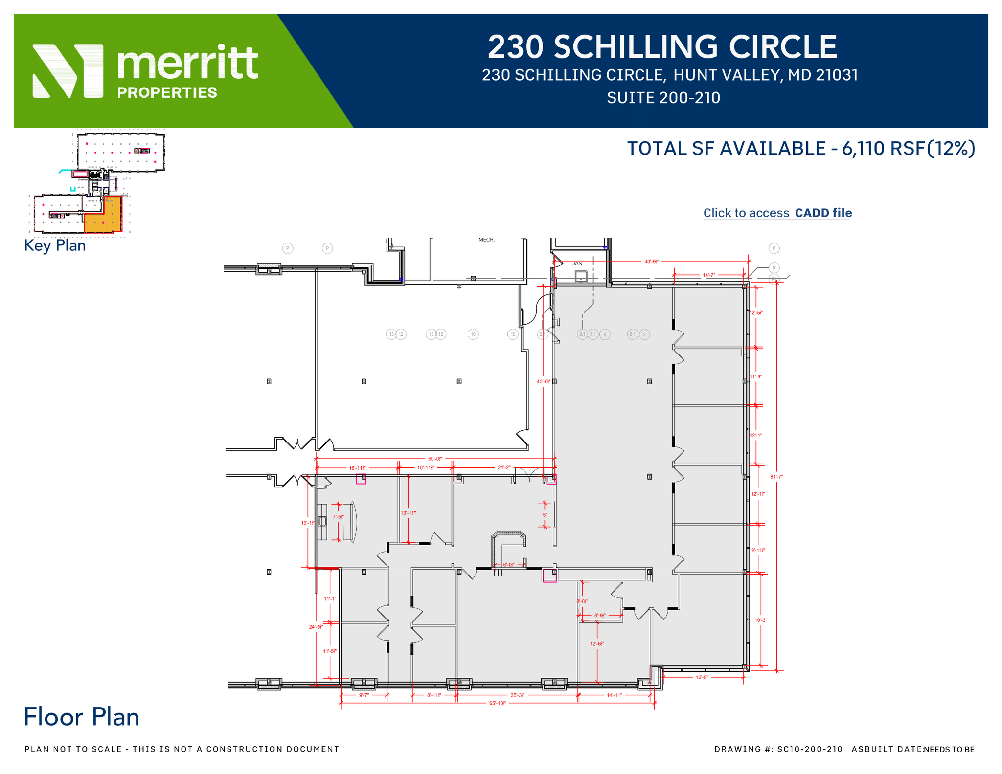 215 Schilling Cir, Hunt Valley, MD à louer Plan d’étage– Image 1 sur 1
