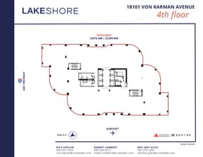 18101 Von Karman Ave, Irvine, CA à louer Plan d’étage– Image 2 sur 2