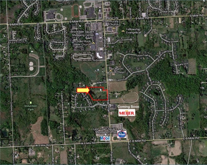 21411 Pontiac Trl, South Lyon, MI à vendre - Aérien – Image 2 sur 2
