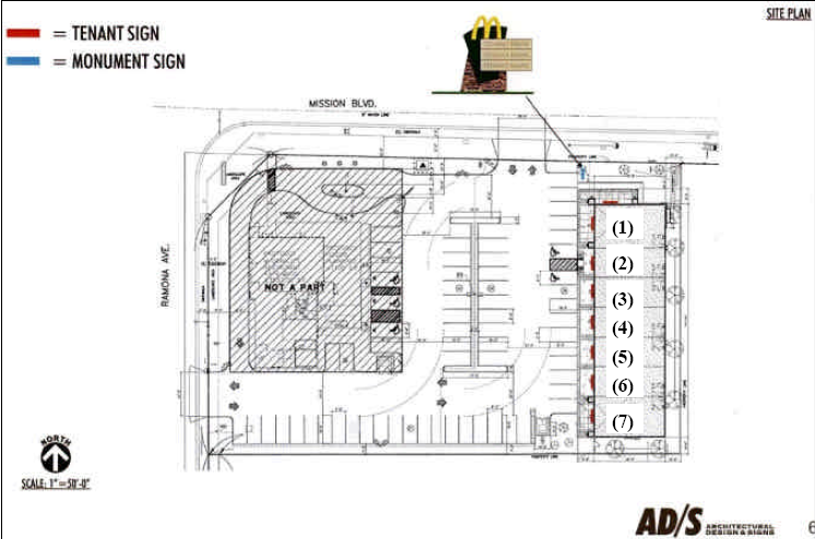 4525-4545 Mission Blvd, Montclair, CA à louer - Plan de site – Image 2 sur 3