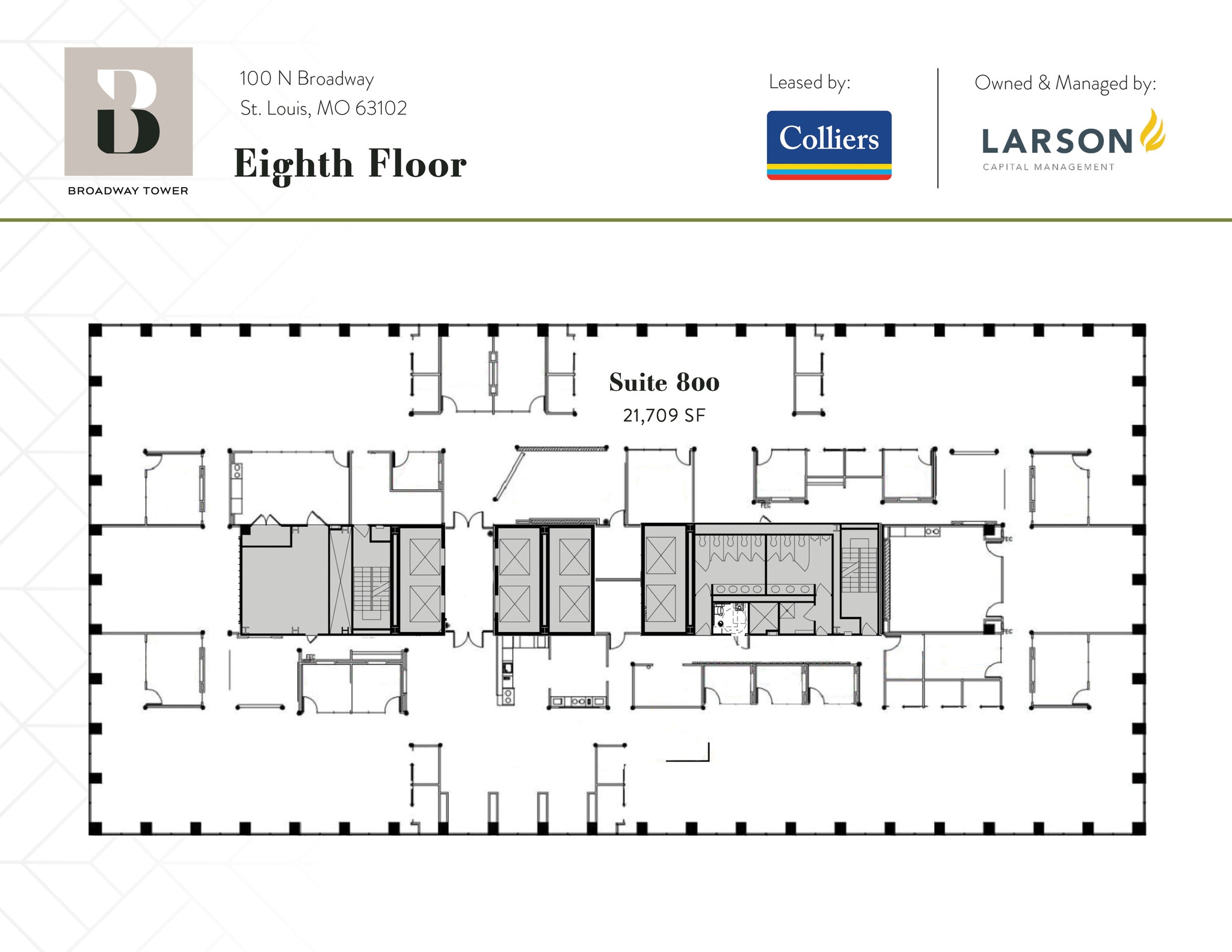 100 N Broadway, Saint Louis, MO à louer Plan d’étage– Image 1 sur 1