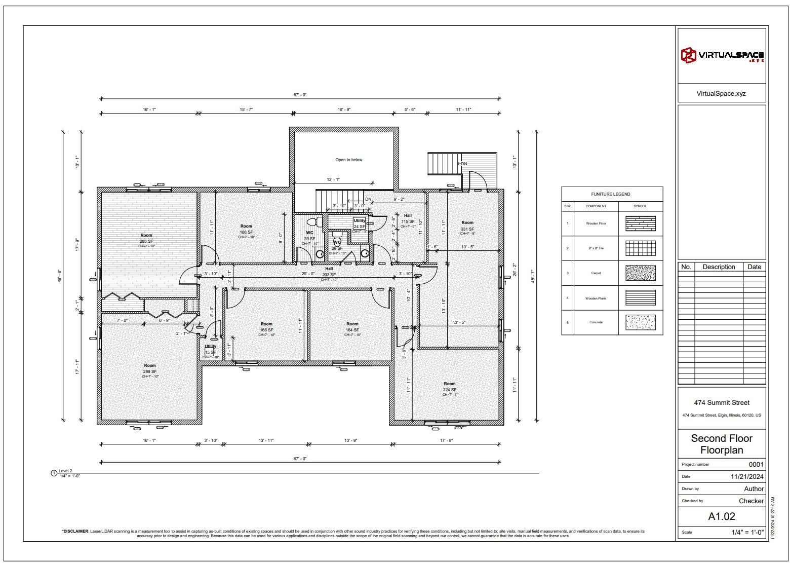 474 Summit St, Elgin, IL à louer Plan d’étage– Image 1 sur 1