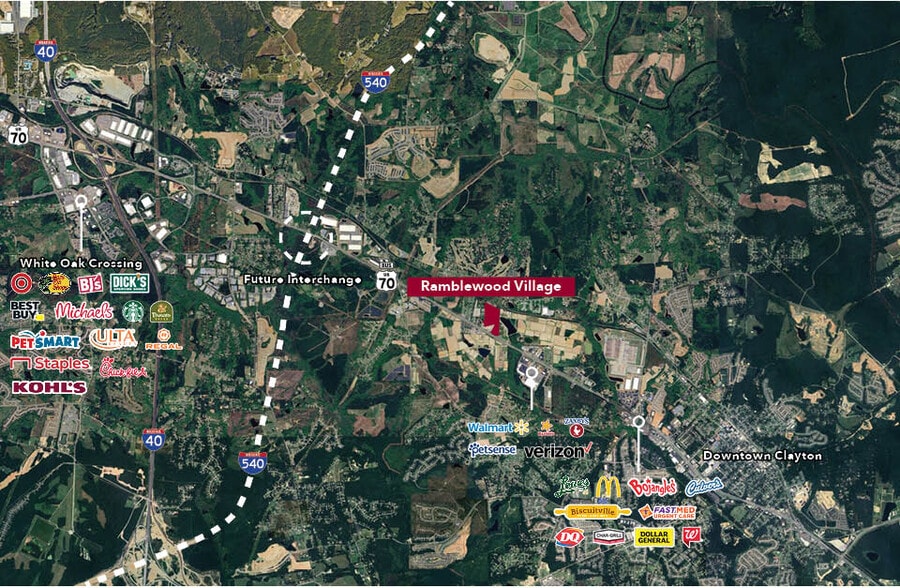 13513 Us-70 Hwy W, Clayton, NC à vendre - Aérien – Image 3 sur 8