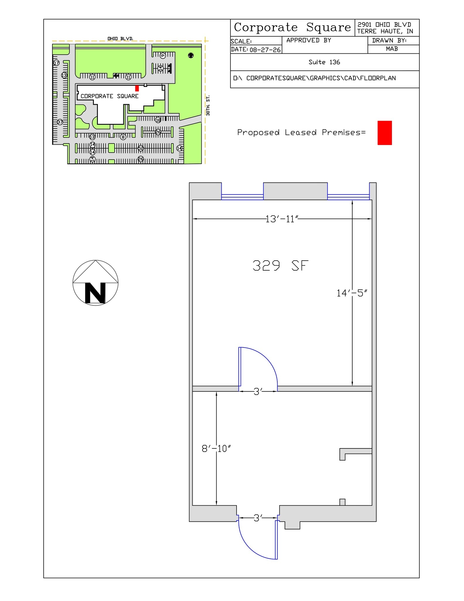 2901 Ohio Blvd, Terre Haute, IN à louer Plan de site– Image 1 sur 1