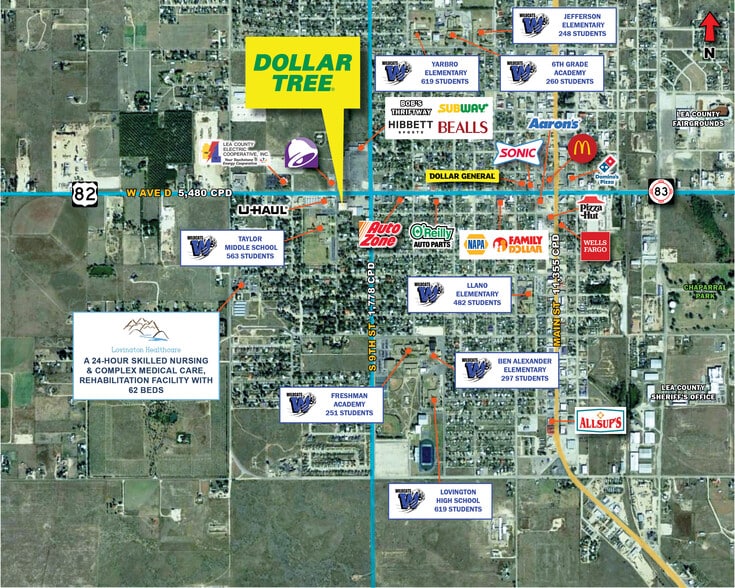 1011 W Avenue D, Lovington, NM à vendre - Aérien – Image 2 sur 31