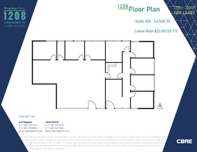 1232 E Broadway Rd, Tempe, AZ à louer Plan d’étage– Image 1 sur 1