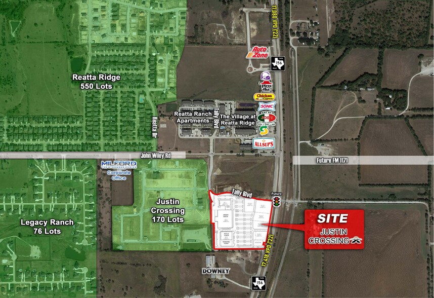 SWC FM-156 & John Wiley Rd, Justin, TX à louer - Photo de l’immeuble – Image 3 sur 9