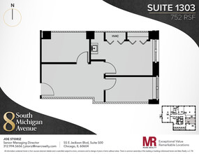 8 S Michigan Ave, Chicago, IL à louer Plan d’étage– Image 1 sur 7