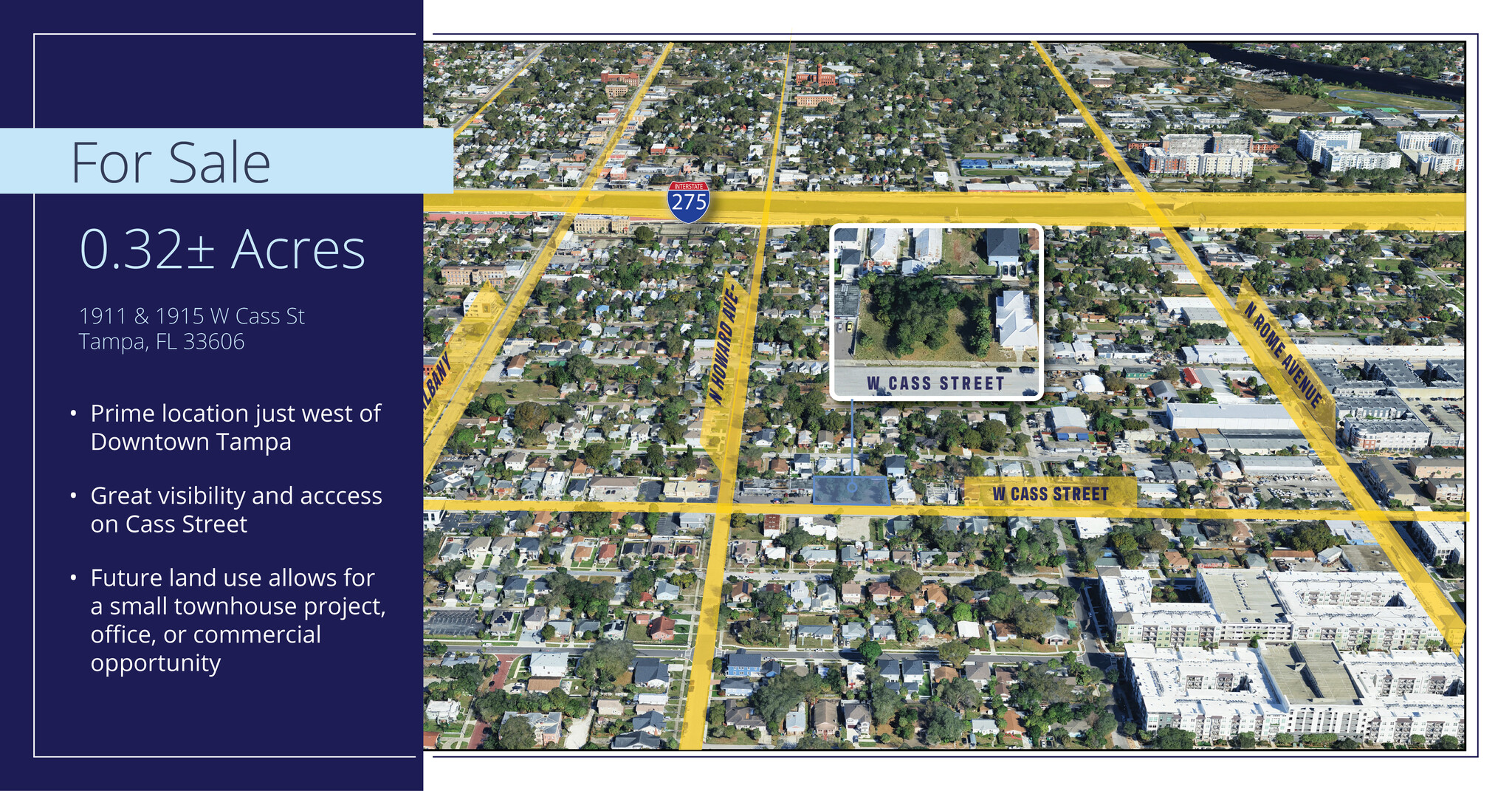 1911 & 1915 West Cass Street, Tampa, FL à vendre Photo principale– Image 1 sur 3