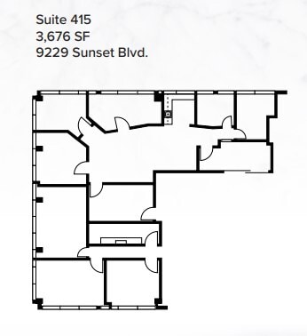 9229 W Sunset Blvd, West Hollywood, CA à louer Plan d’étage– Image 1 sur 1