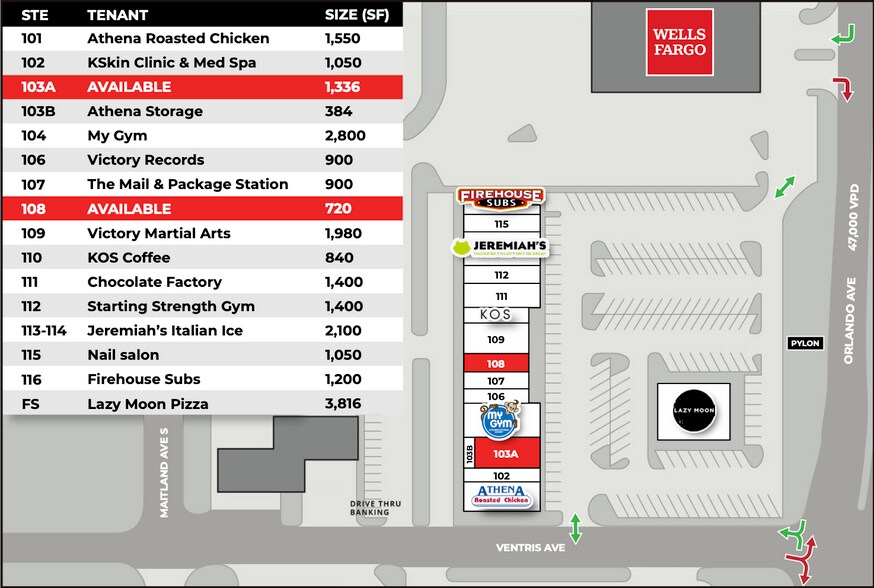 481 S Orlando Ave, Maitland, FL à louer - Plan de site – Image 3 sur 6
