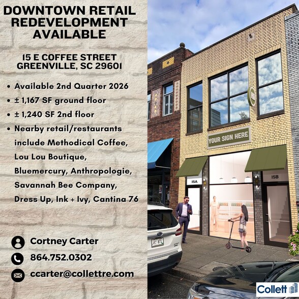 15 E Coffee St, Greenville, SC à louer - Photo de l’immeuble – Image 1 sur 2
