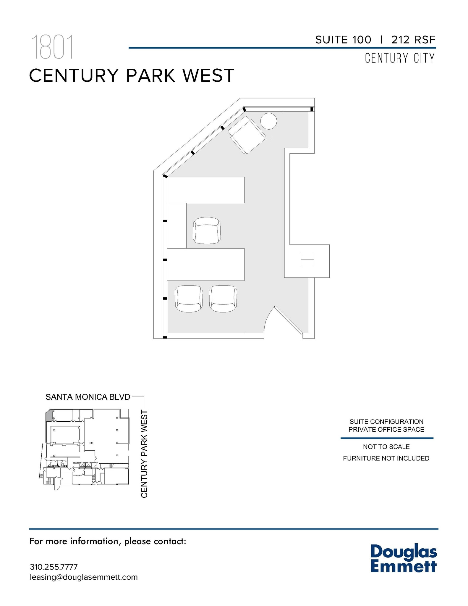 1801 Century Park W, Los Angeles, CA à louer Plan d’étage– Image 1 sur 1