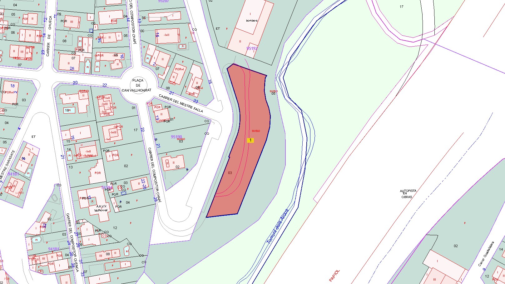 Terrain dans Rubí, Barcelona à vendre Plan cadastral– Image 1 sur 3
