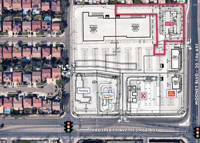 N Mooney Blvd & Prosperity Ave, Tulare, CA à louer Plan de site– Image 1 sur 7