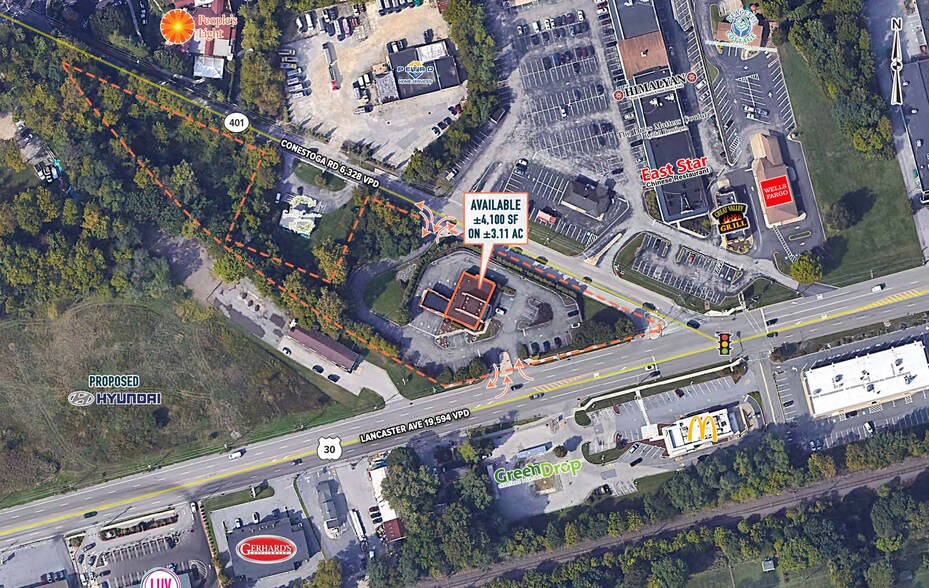 101 Lancaster Ave, Malvern, PA à louer - Aérien – Image 2 sur 10