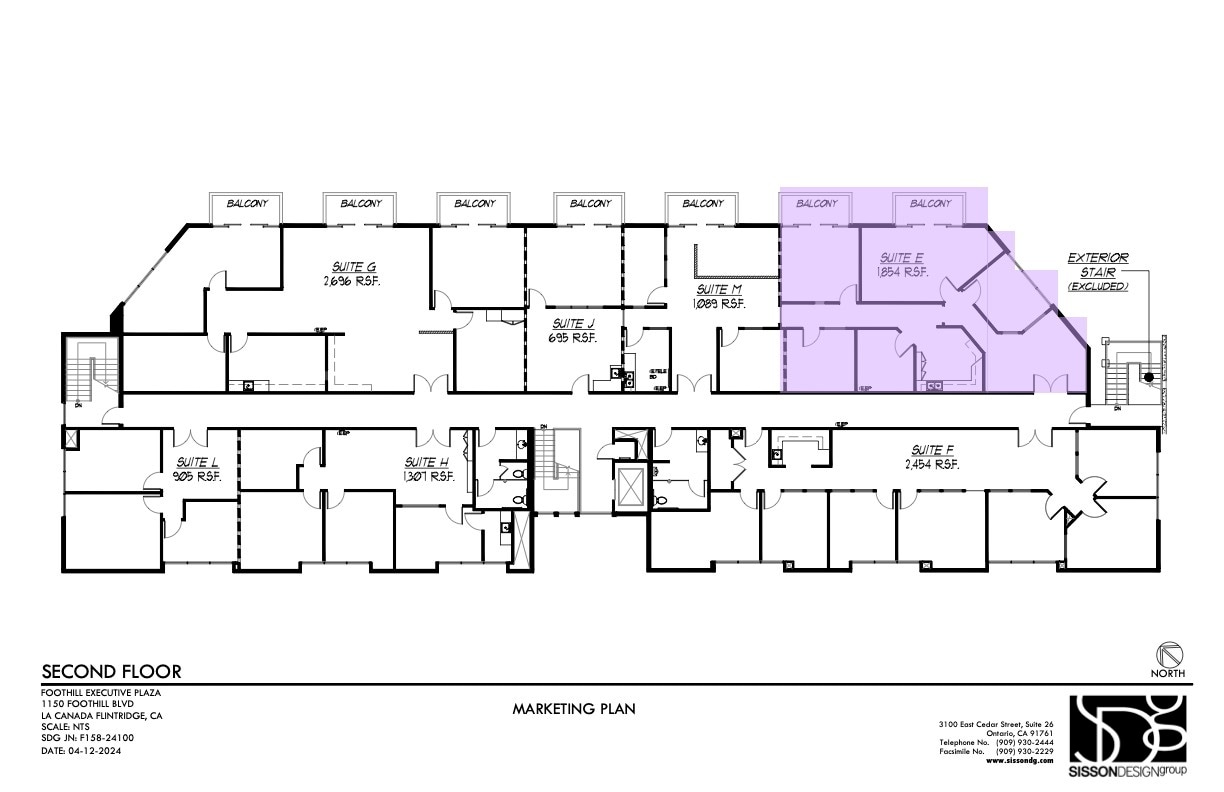 1150 Foothill Blvd, La Cañada Flintridge, CA à louer Plan d’étage type– Image 1 sur 1