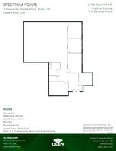 1 Spectrum Pointe Dr, Lake Forest, CA à louer Plan d’étage– Image 1 sur 1