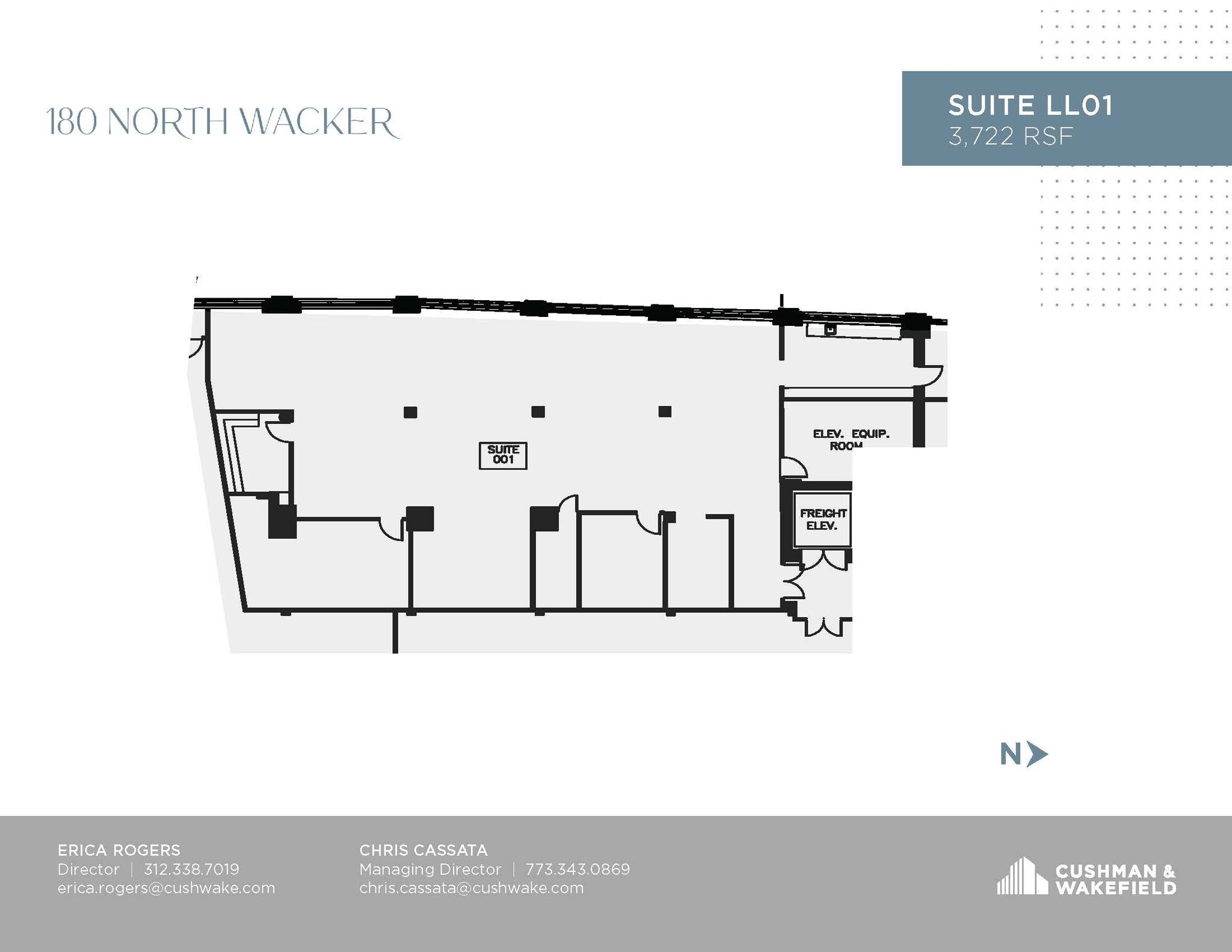 180 N Wacker Dr, Chicago, IL à louer Plan d’étage– Image 1 sur 1