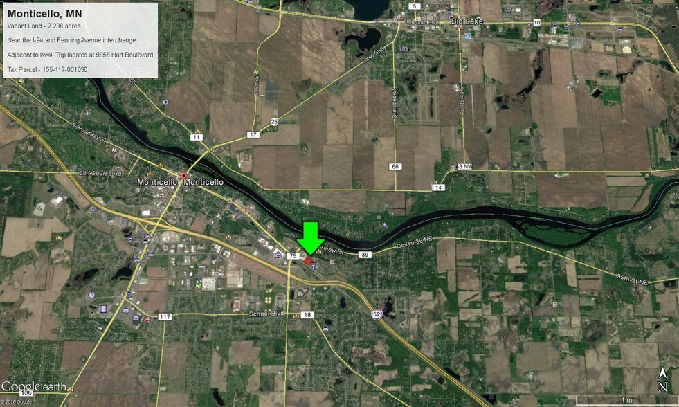 NE Hart Blvd, Monticello, MN à vendre - Aérien – Image 2 sur 3