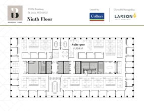 100 N Broadway, Saint Louis, MO à louer Plan d’étage– Image 1 sur 1